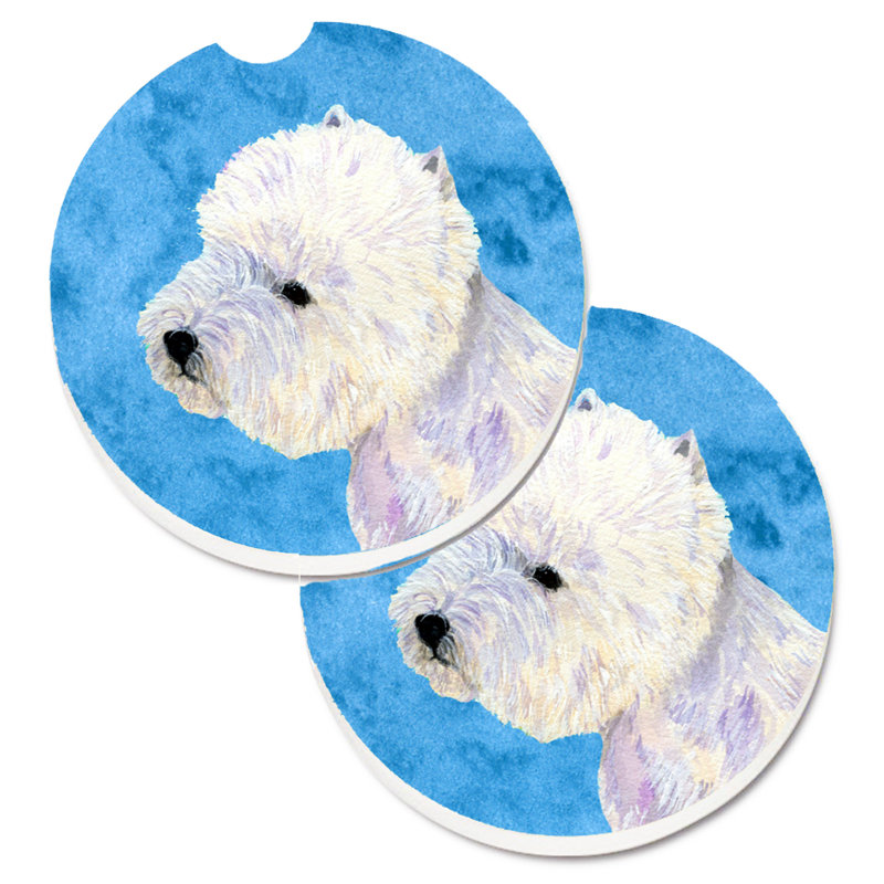 Sous-verre barbu collie voiture, Westie
