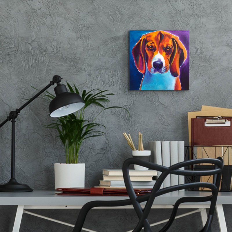 «Beagle - Chester» par Dawg Painter, H 12 po x l 12 po