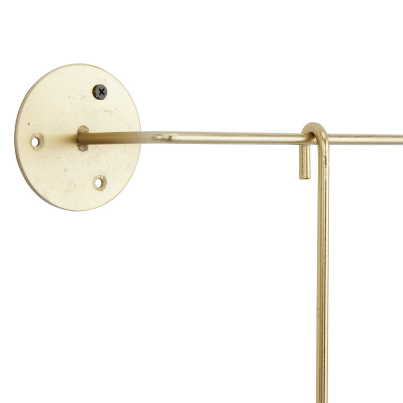 Iron Candle Wall Light, Gold