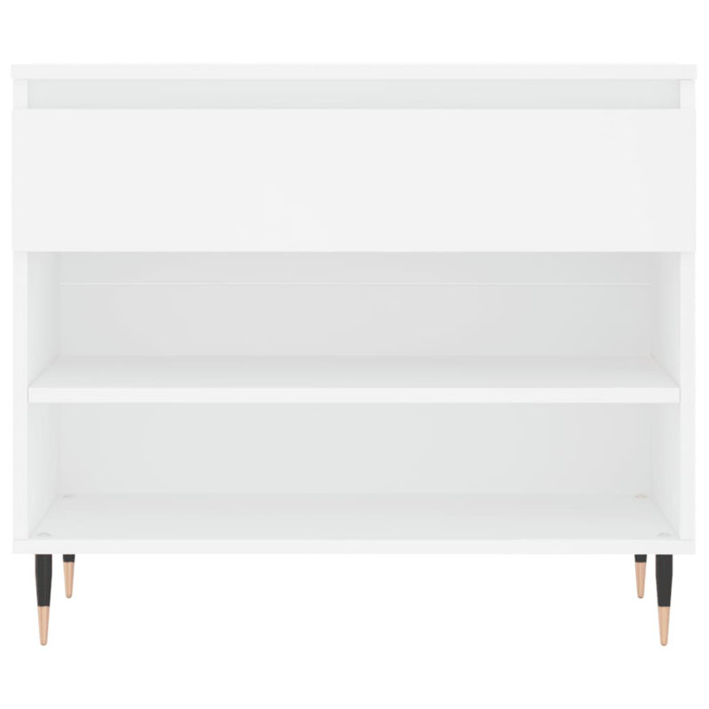 6 Pair Shoe Storage Cabinet, White