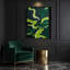 Abstrait paysage 50, art mural sur toile verte-2124396427