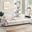 Chenille Sectional Sofa with Bluetooth Speaker,Comfy Cloud Couch Set with Drop Down Table-1670368266