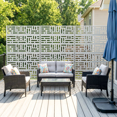 Metal Outdoor Garden Privacy Screen Fence Panel