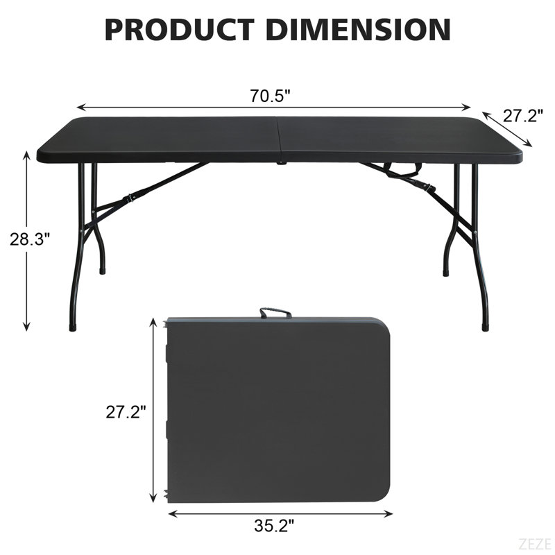 Table de pique-nique pliante 6 pi