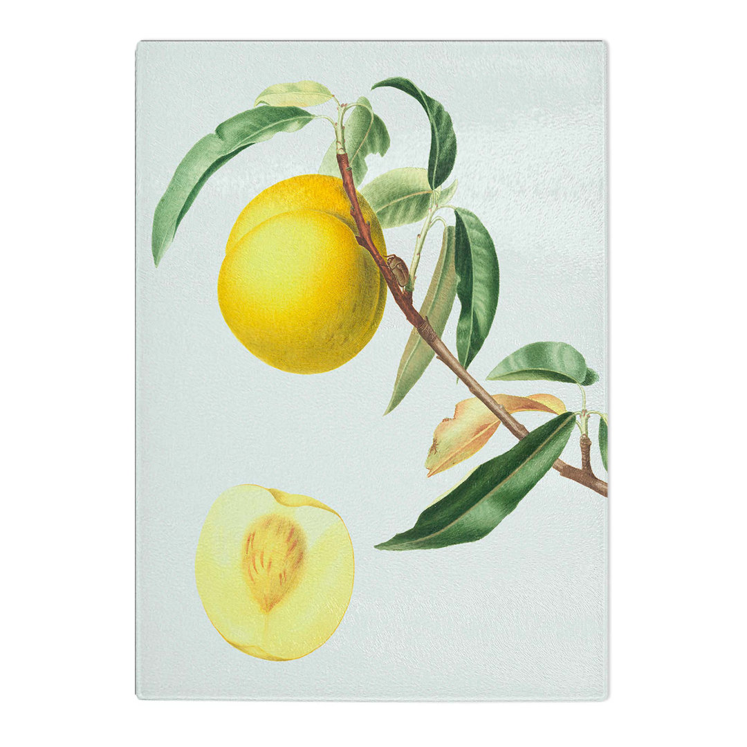 Tempered Glass a Peach Tree by Giorgio Gallesio Chopping Board