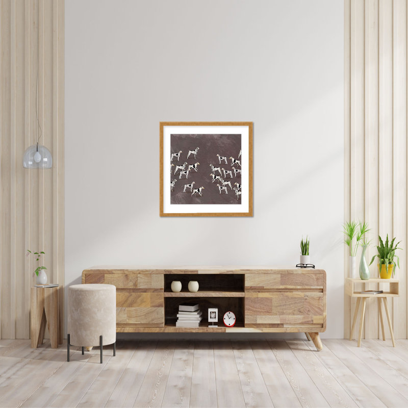 Nature Inspired Modern Ensemble: Sleek Hound Soirée, 48" H x 48" W, Wrapped Canvas, Does Not Apply