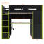 Lit mezzanine en bois avec bureau-463698424