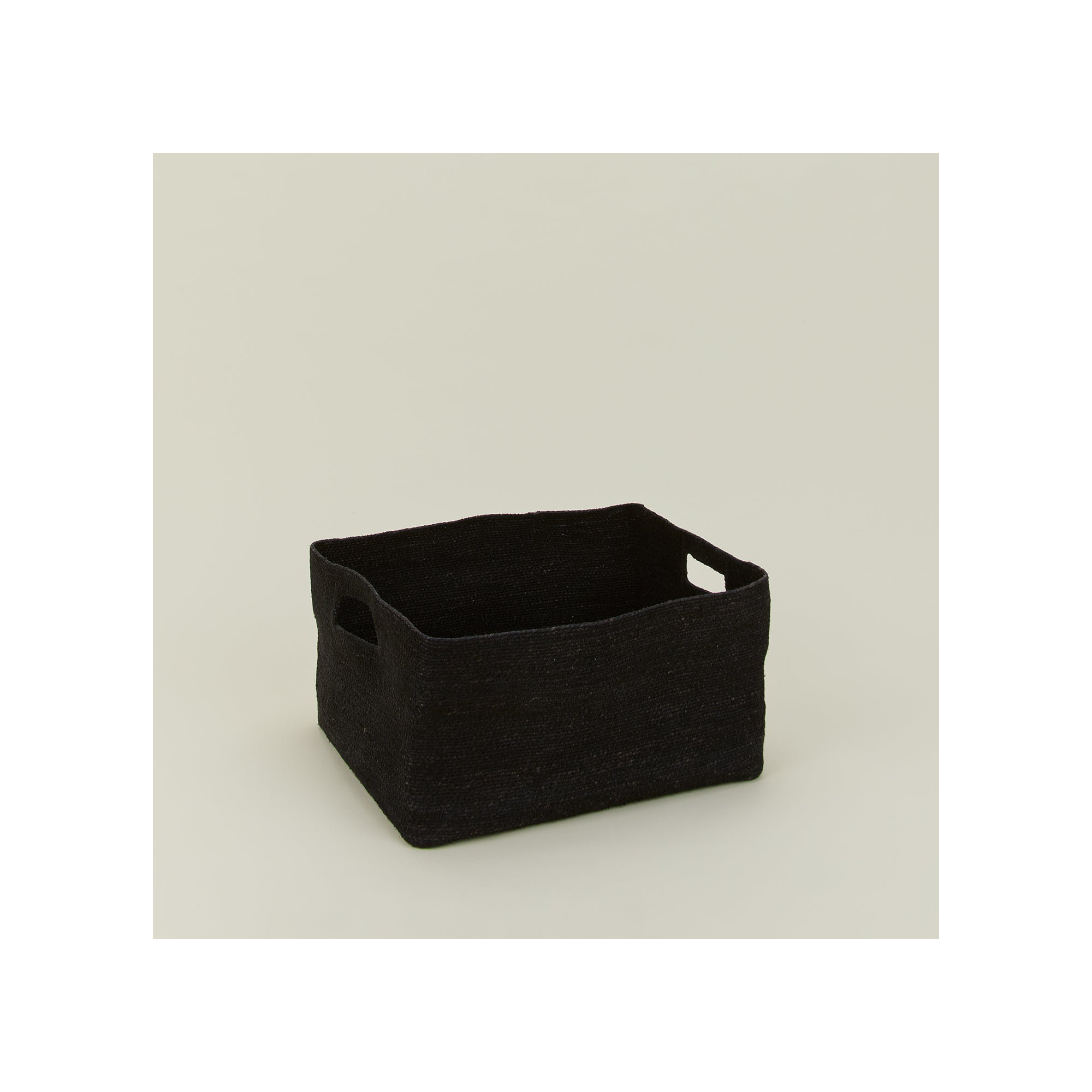 Essential Laundry Basket with Handles, 9" H x 17" W x 14" D, Black