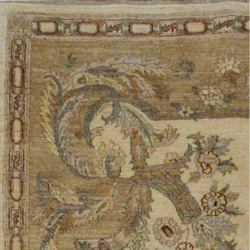 Tapis en laine noué à la main couleur laine Aubusson