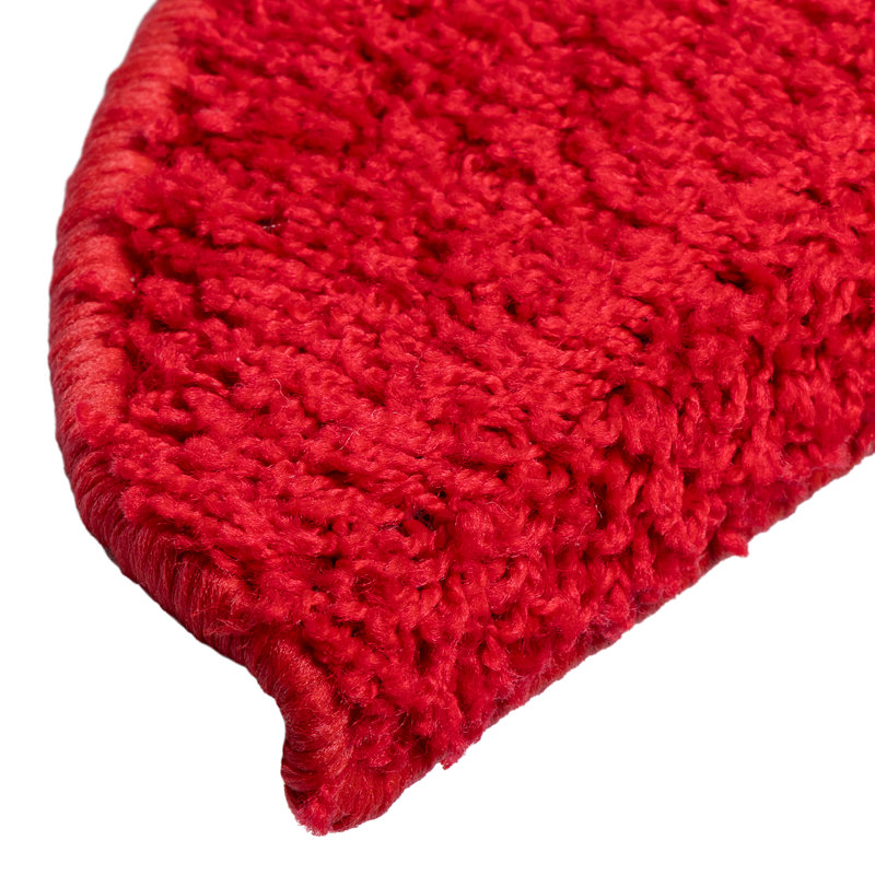 Stair Mats Red, Semi-Circle 10.56cm x 20cm