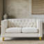 Canapé classique à 2 sections Chesterfield avec garniture cloutée et fabrication durable, parfait pour les espaces de vie élégants-1165930044