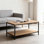 Rectangular Wooden Coffee Table With Bottom Shelf, Two-Tier Modern Living Room Center Table With Durable Construction And Space-Saving Design