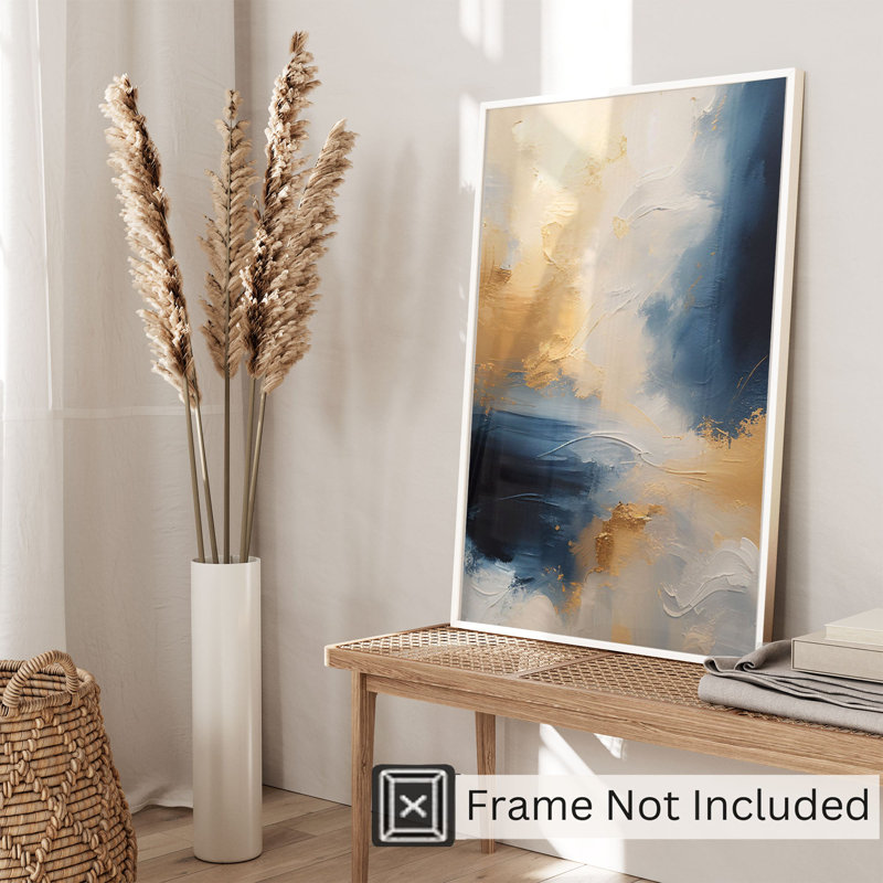 «Abstract Brushstroke Elegance I», reproduction d'art non encadrée, H 30 po x l 20 po