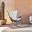 Cabane Wood Outdoor Chair with Sunbrella® Cushions-1926721261