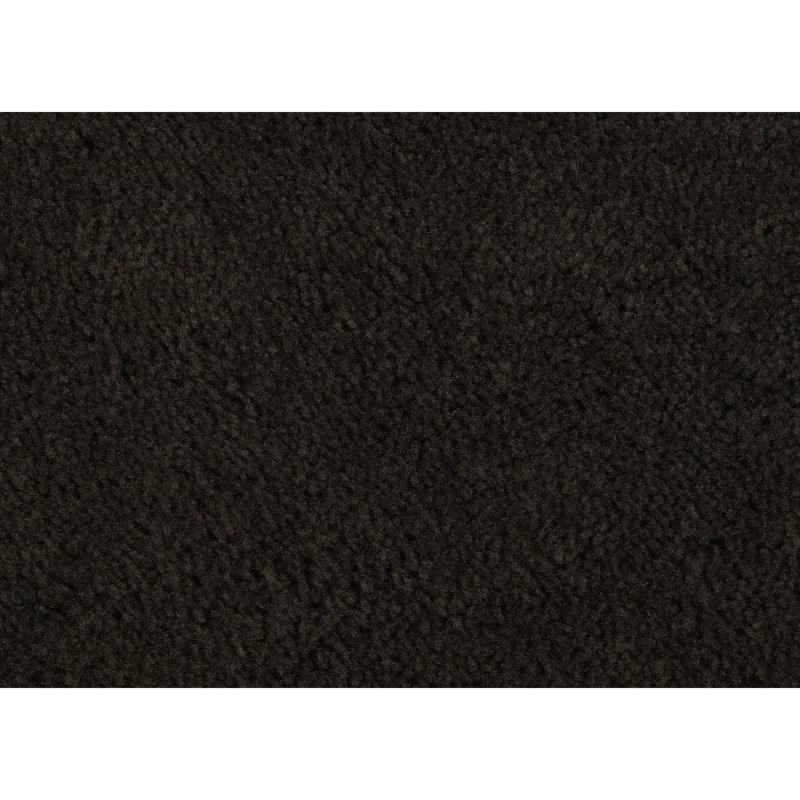 Tapis pour salle de bain en nylon traditionnel avec envers antidérapant Mccluney, Chocolat