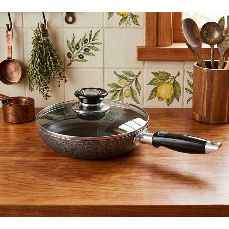 11" Non-Stick Fry Pan With Lid, 11"
