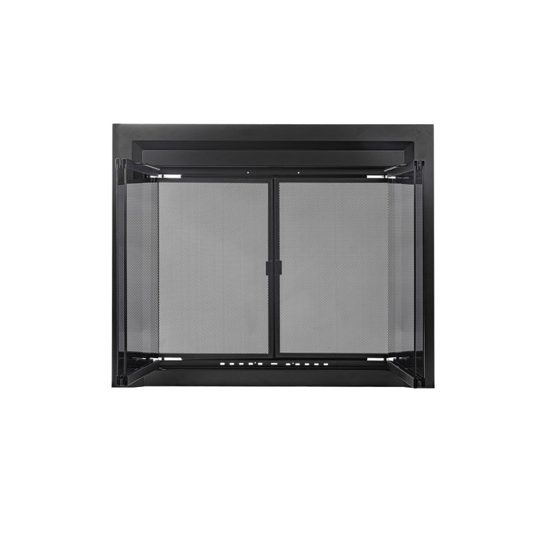 Petite porte vitrée en verre Cameron, Noir, H 30 po x l 37,5 po x P 1 po