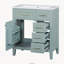 Ensemble de meuble-lavabo autoportant 30 po avec évier, cadre solide et armoire en panneau de fibres à densité moyenne avec plusieurs tiroirs, vert-1258523669