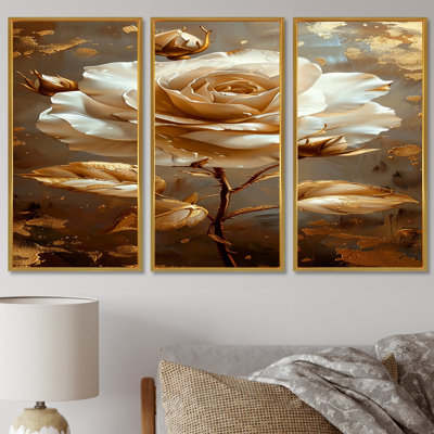 Borlon - Rose Wall Art Decor Set