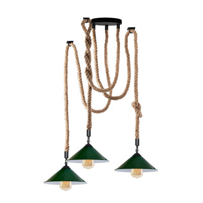Lundys 3 - Light Green/Black Pendant