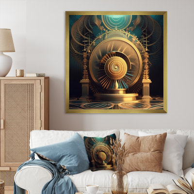 «Futuristic Minimalistic Architecture Retro Blue», reproduction sur toile