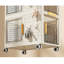 Bibliothèque de rangement à 4 niveaux avec roulettes, organisateur de rangement mobile multifonctionnel