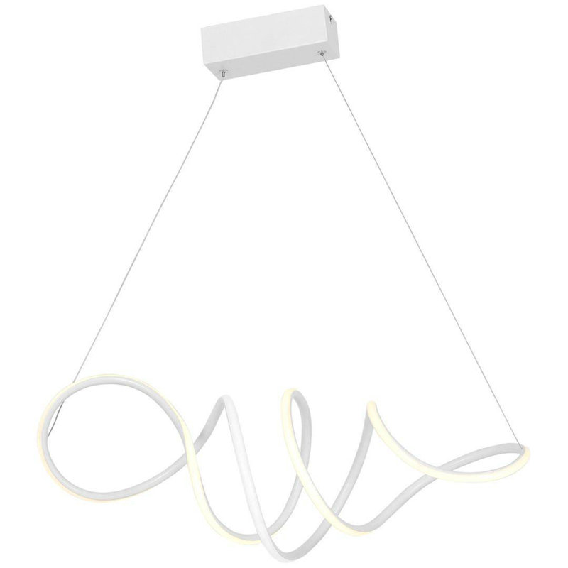 Breahnna 1 - Light LED Geometric Pendant, White