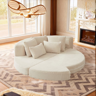 Odesser Seemab  78.5" Fully Compressed 2-in-1 Convertible Chaise Lounge with Neck Pillow Support, Sofa Bed