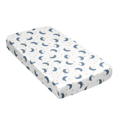Moon Bear Satin Fitted Crib Sheet