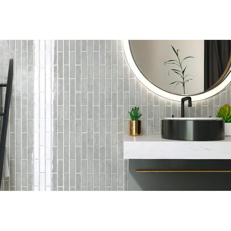 San Remo Subway Tile 2"x10" Polish, White