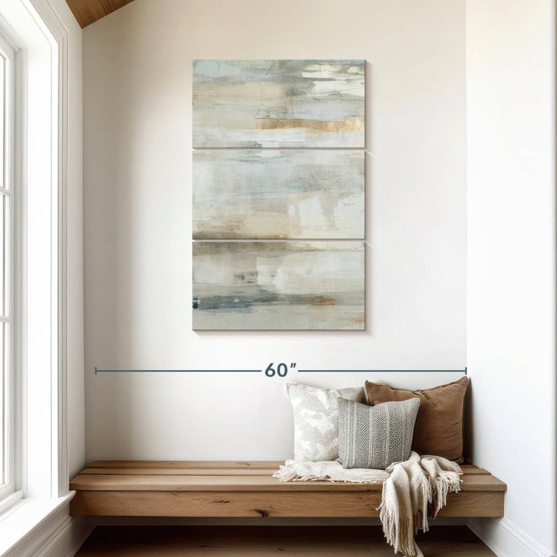 Avery Neutral Horizontal Abstract I, 45" H x 28" W