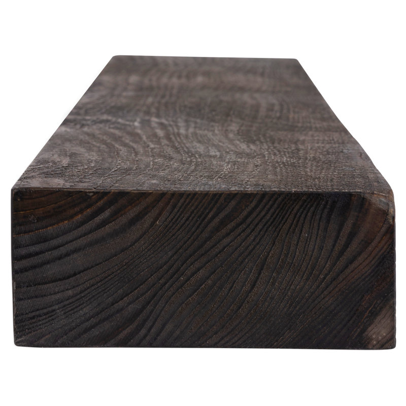24" Dark Chocolate Solid Wood Floating Mantel Shelf