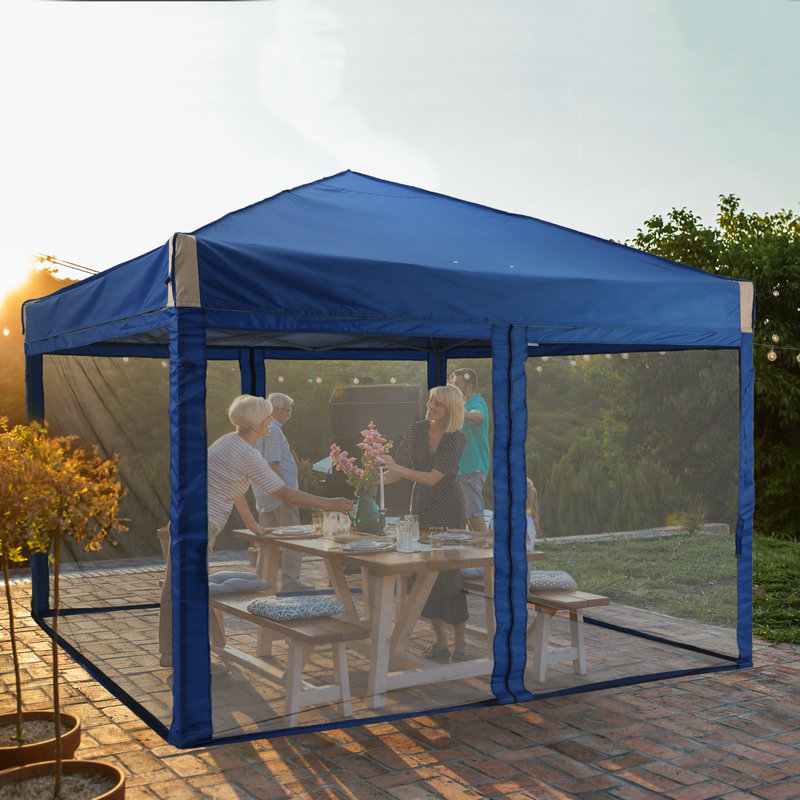 3x3 M Pop Up Canopy Tent with Netting, Blue