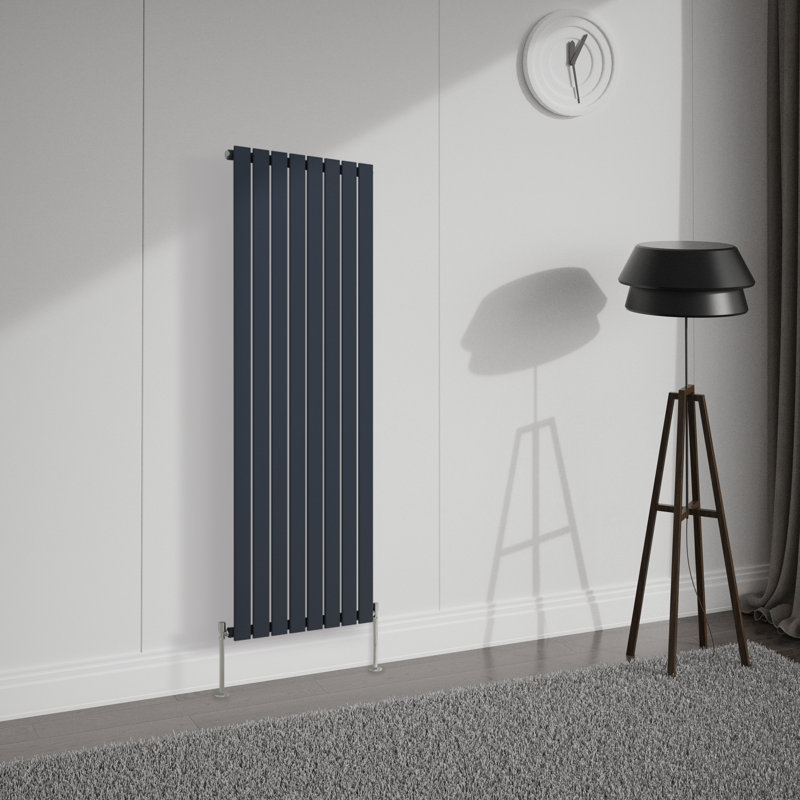 Shonnard Vertical Single Flat Panel Radiator, Anthracite, 160cm H x 54.4cm W