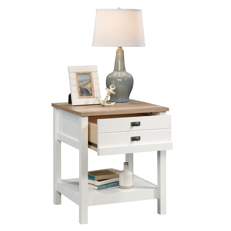 Jaibir 1 - Drawer Nightstand, Lintel Oak/Soft White