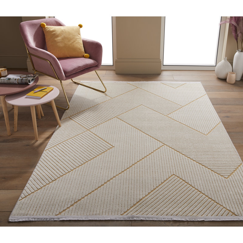Lilia Rectangle Geometric Indoor / Outdoor Area Rug, Rectangle 160 x 220cm