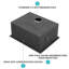 Évier de cuisine noir 23 po 23 po x 23 po x 18 po x 10 po à cuve simple en acier inoxydable de calibre 16 avec profondeur de 10 pouces