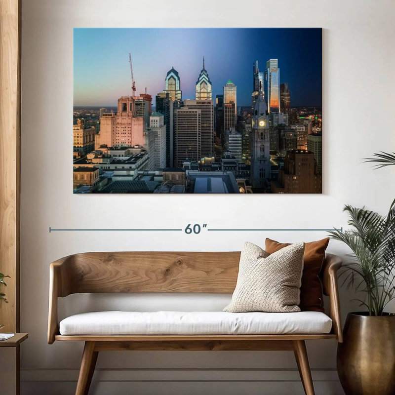 Ravi Philly Skyline, H 34 po x l 51 po