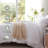 TOSMO 100% Linen Duvet Cover Set with Button Closure,Soft Breathable Durable Farmhouse Bedding-111202930-111202929