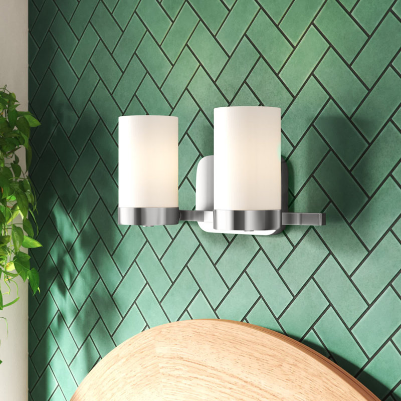 2 - Light Dimmable Vanity Light, Polished Chrome