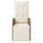  Reclining Garden Chair Set Of 2 Beige PE Rattan Standard