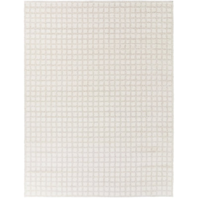 Ambrosius Cream Scandinavian Grid Area Rug