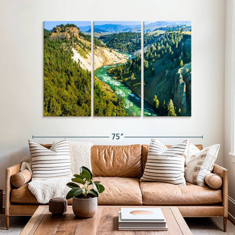 Alvord Rapid Yellowstone River View, H 42 po x l 65 po