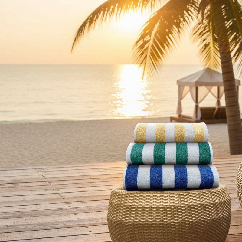 Ensemble de serviettes de plage 6 pièces GOC Collection par Rifz, Vert