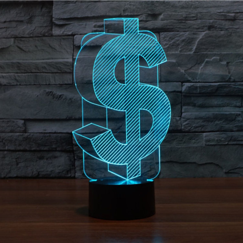 Lumière de nuit à enseigne de dollar