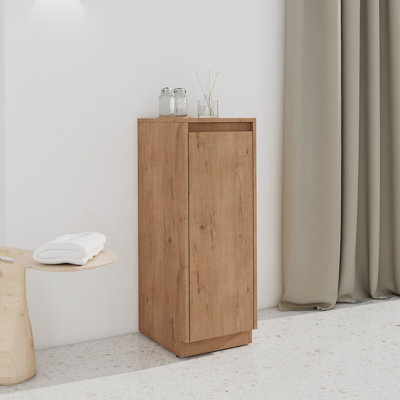 Petite armoire de rangement autoportante avec portes à fermeture douce