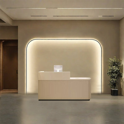 Rectangular Modern Front Desk, Standing Reception Desk Podium