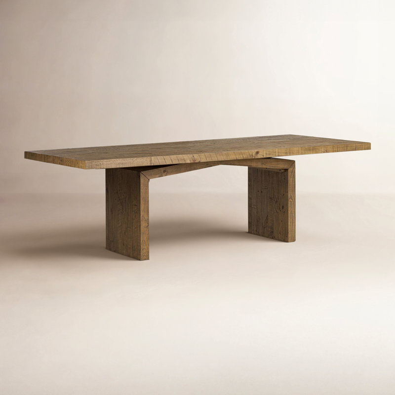 Matthes Solid Wood Dining Table, Sierra Rustic Natural