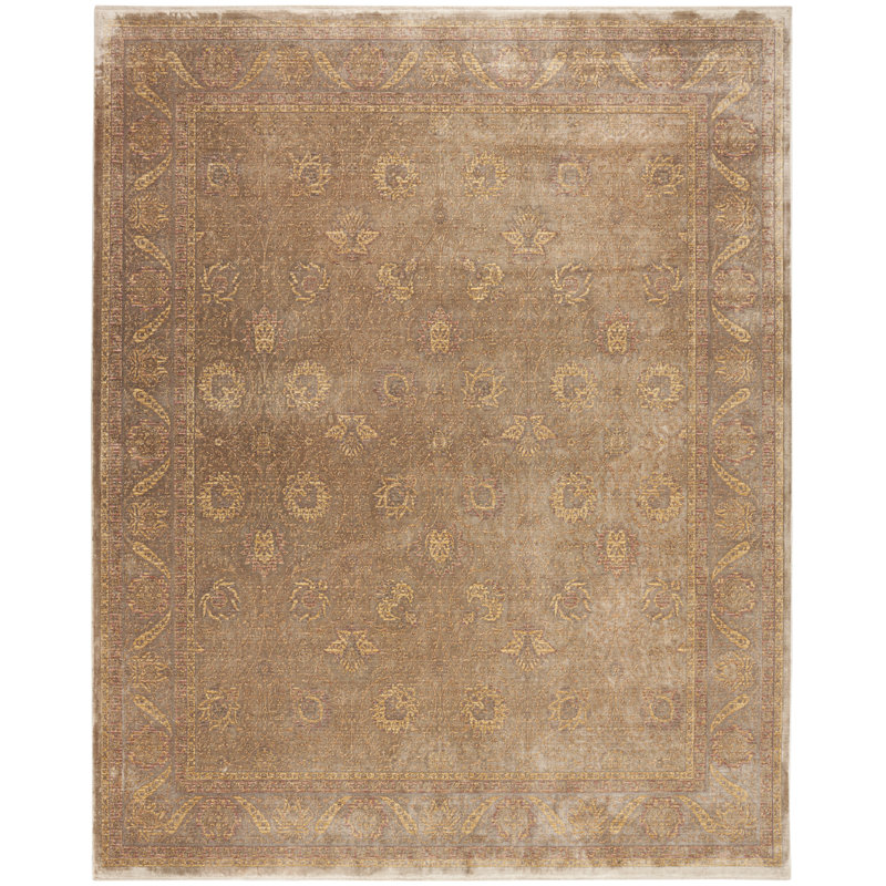 Williston Forge Kammie Taupe Vintage Indoor Rug, Rectangle 5'3" x 7'3"