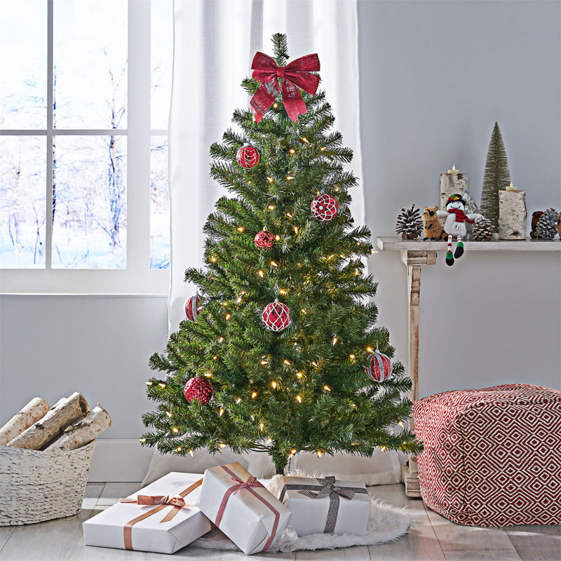 4.5' Hinged Tree with 200 Clear Lights-UL